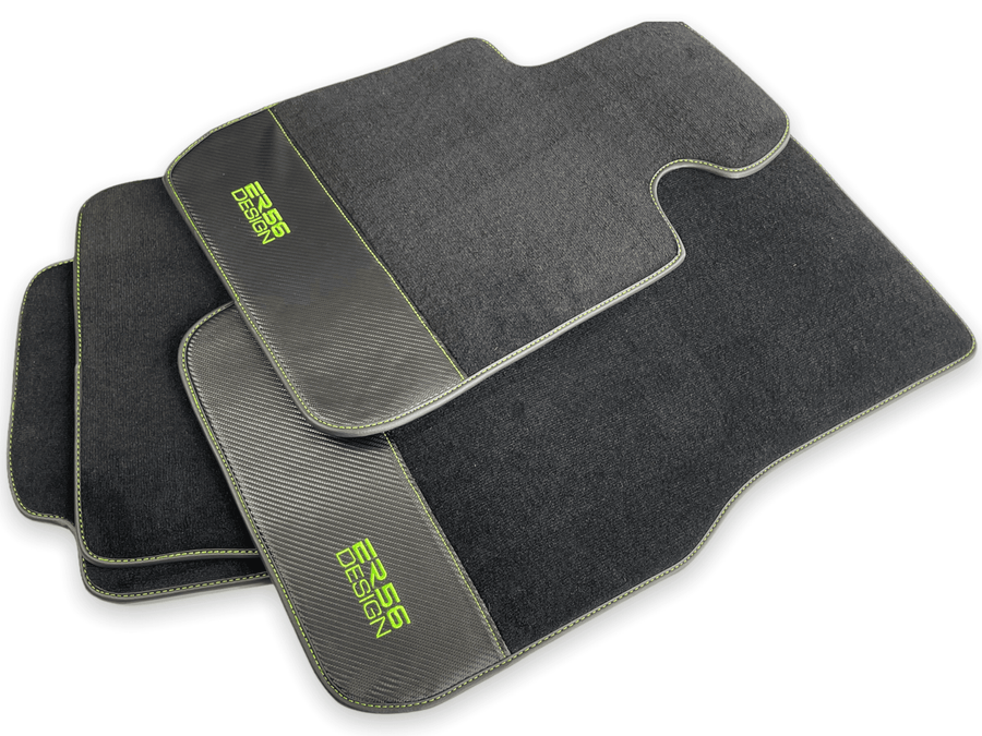 Floor Mats For BMW 4 Series G26 Gran Coupe Carbon Leather Er56 Design - AutoWin