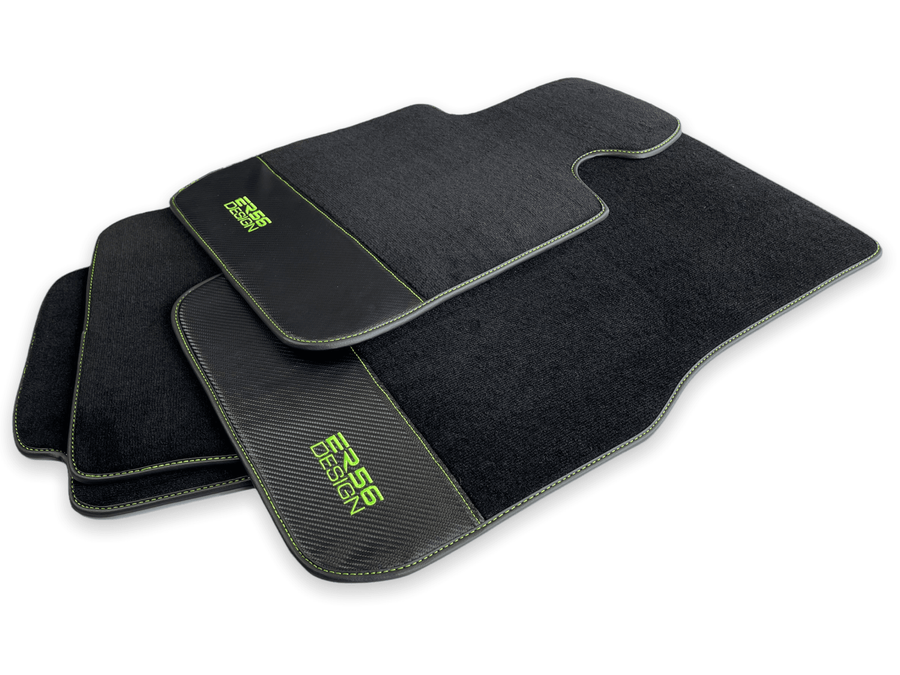 Floor Mats For BMW 4 Series G26 Gran Coupe Carbon Leather Er56 Design - AutoWin