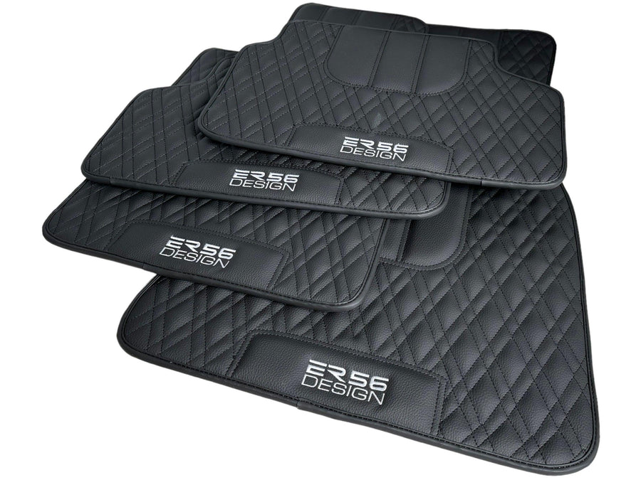 Floor Mats For BMW 5 Series G31 Wagon Black Leather Er56 Design - AutoWin