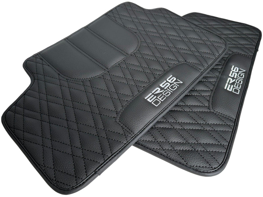 Floor Mats For BMW 5 Series G31 Wagon Black Leather Er56 Design - AutoWin