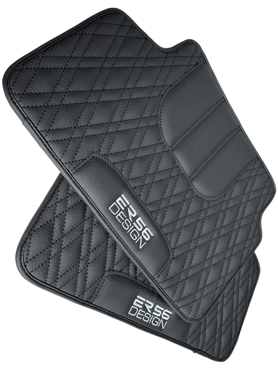 Floor Mats For BMW 5 Series G31 Wagon Black Leather Er56 Design - AutoWin