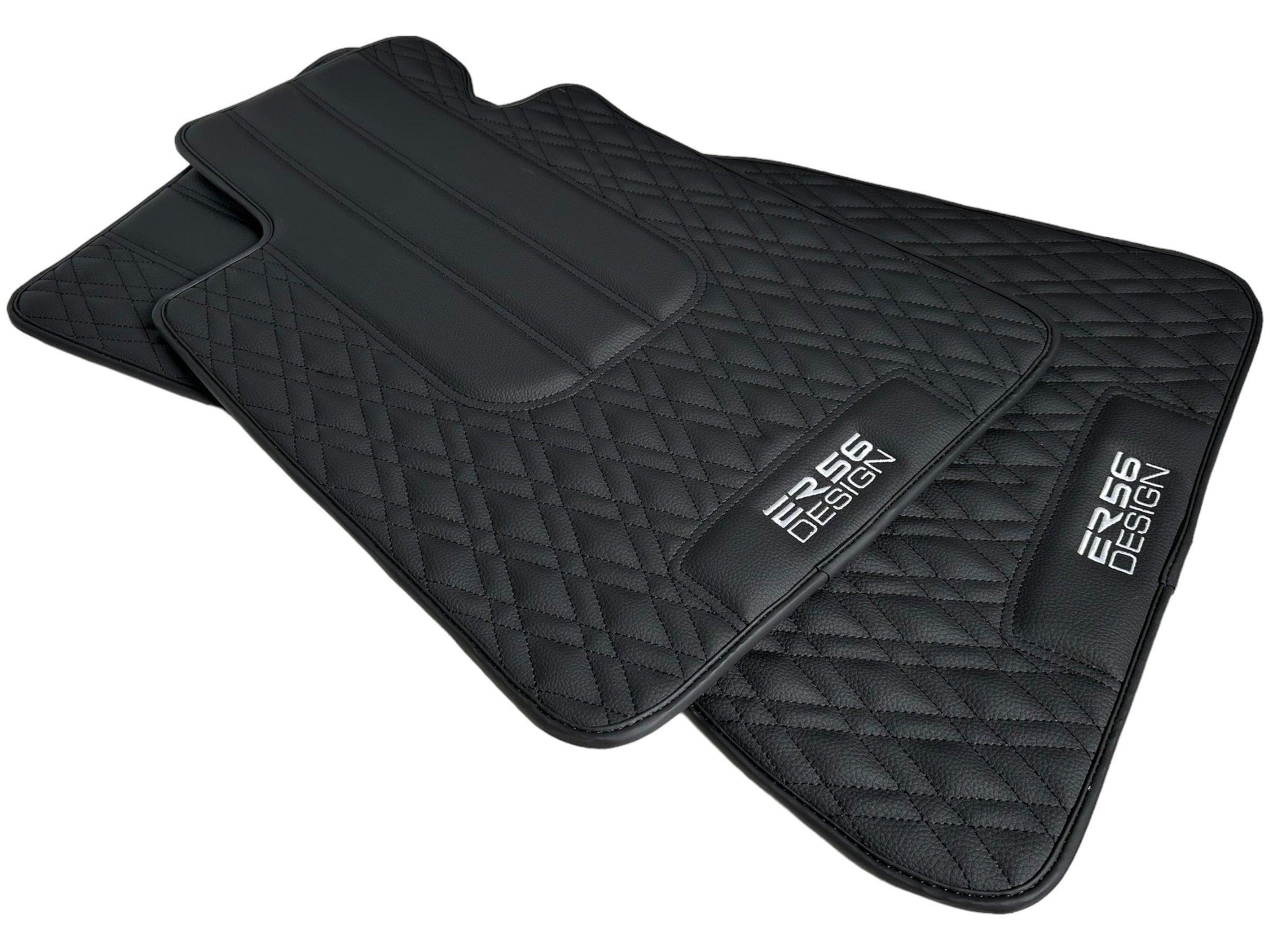 Floor Mats For BMW 7 Series E38 Black Leather Er56 Design - AutoWin