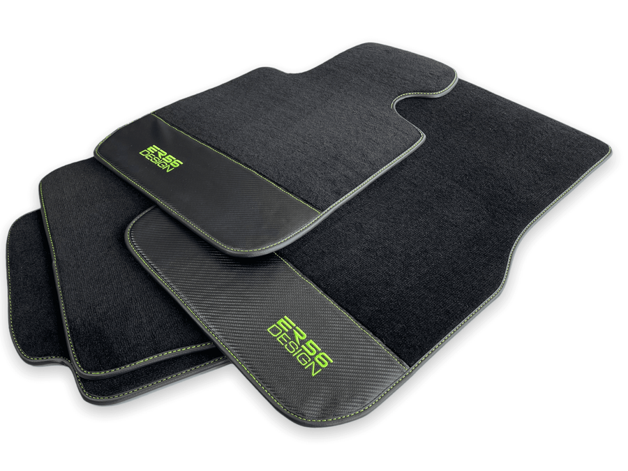 Floor Mats For BMW M4 G83 Convertible Carbon Leather Er56 Design - AutoWin
