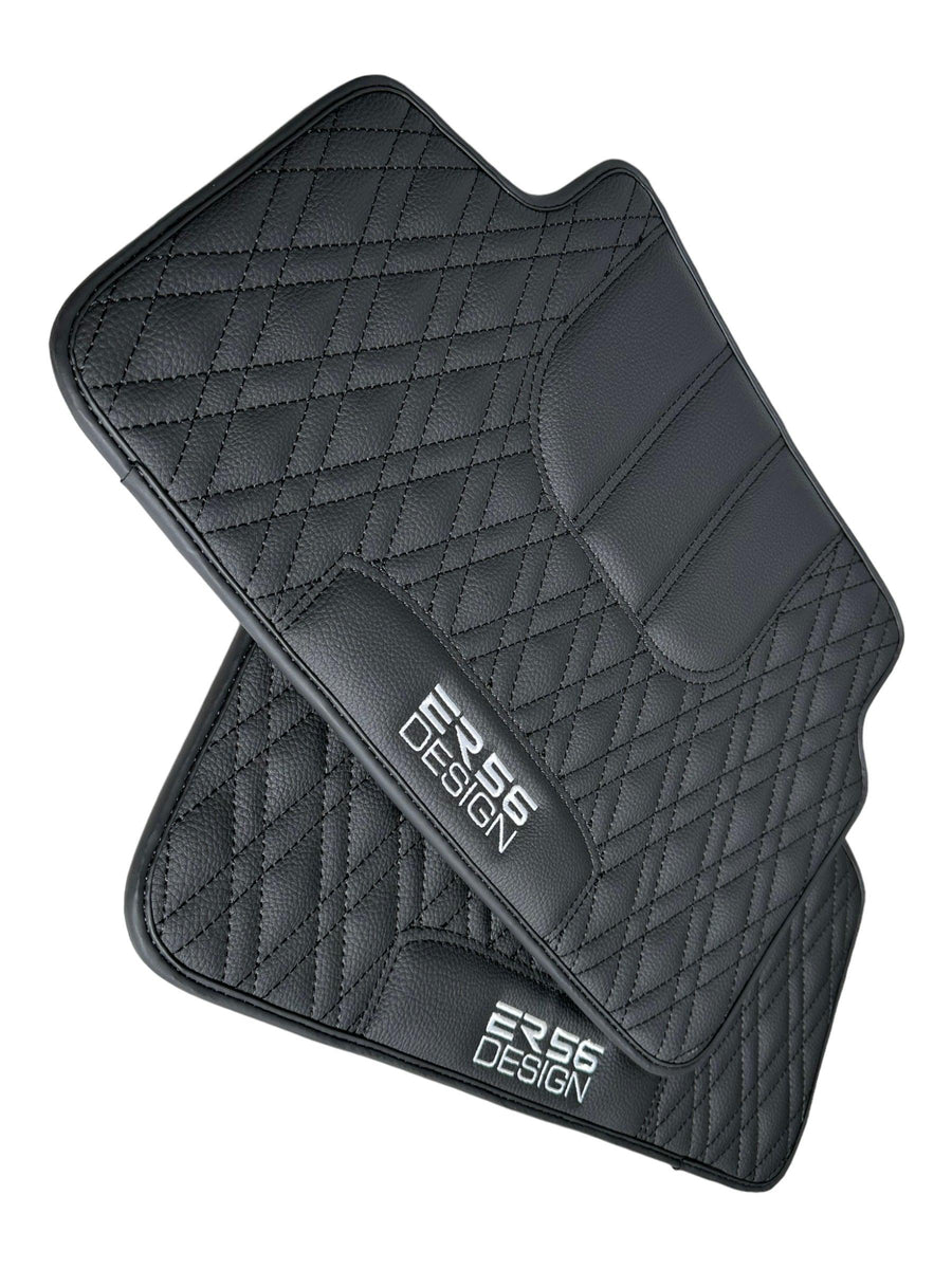 Floor Mats For BMW M8 F93 4-door Gran Coupe Black Leather Er56 Design - AutoWin