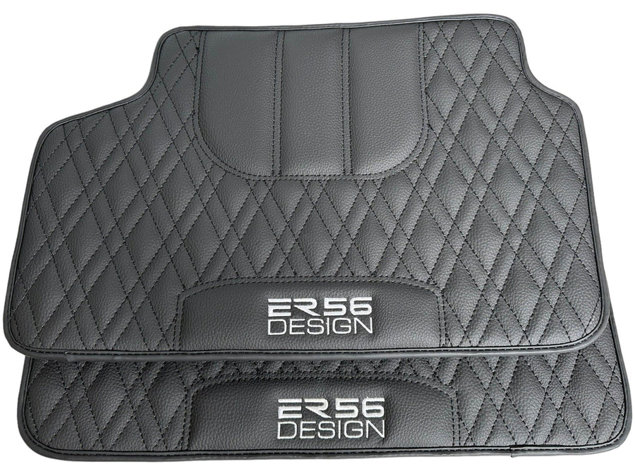 Floor Mats For BMW X5 Series G05 Black Leather Er56 Design - AutoWin