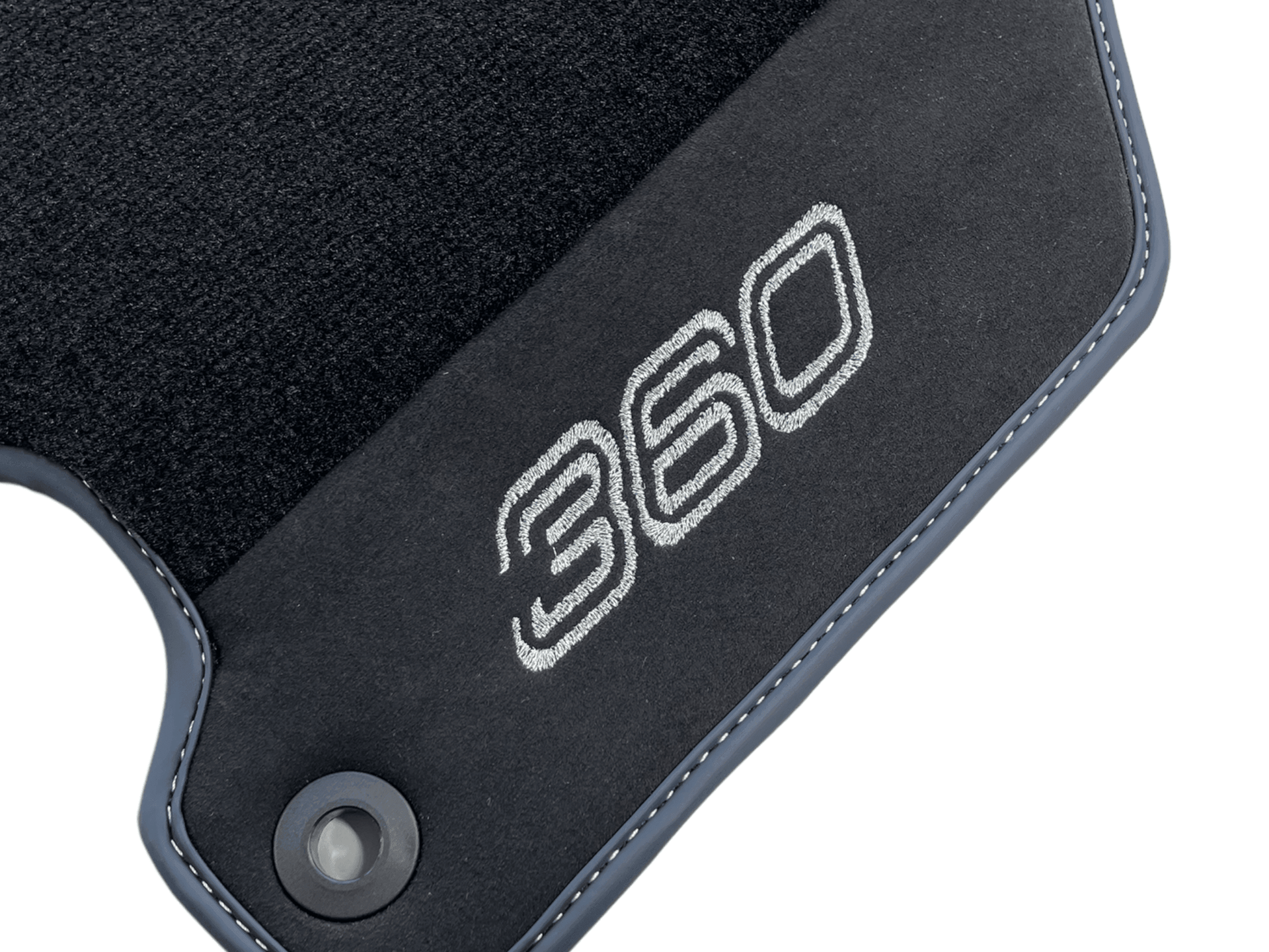 Floor Mats For Ferrari 360 Modena 1999-2005 Black With Alcantara - AutoWin