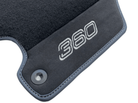 Floor Mats For Ferrari 360 Modena 1999-2005 Black With Alcantara - AutoWin