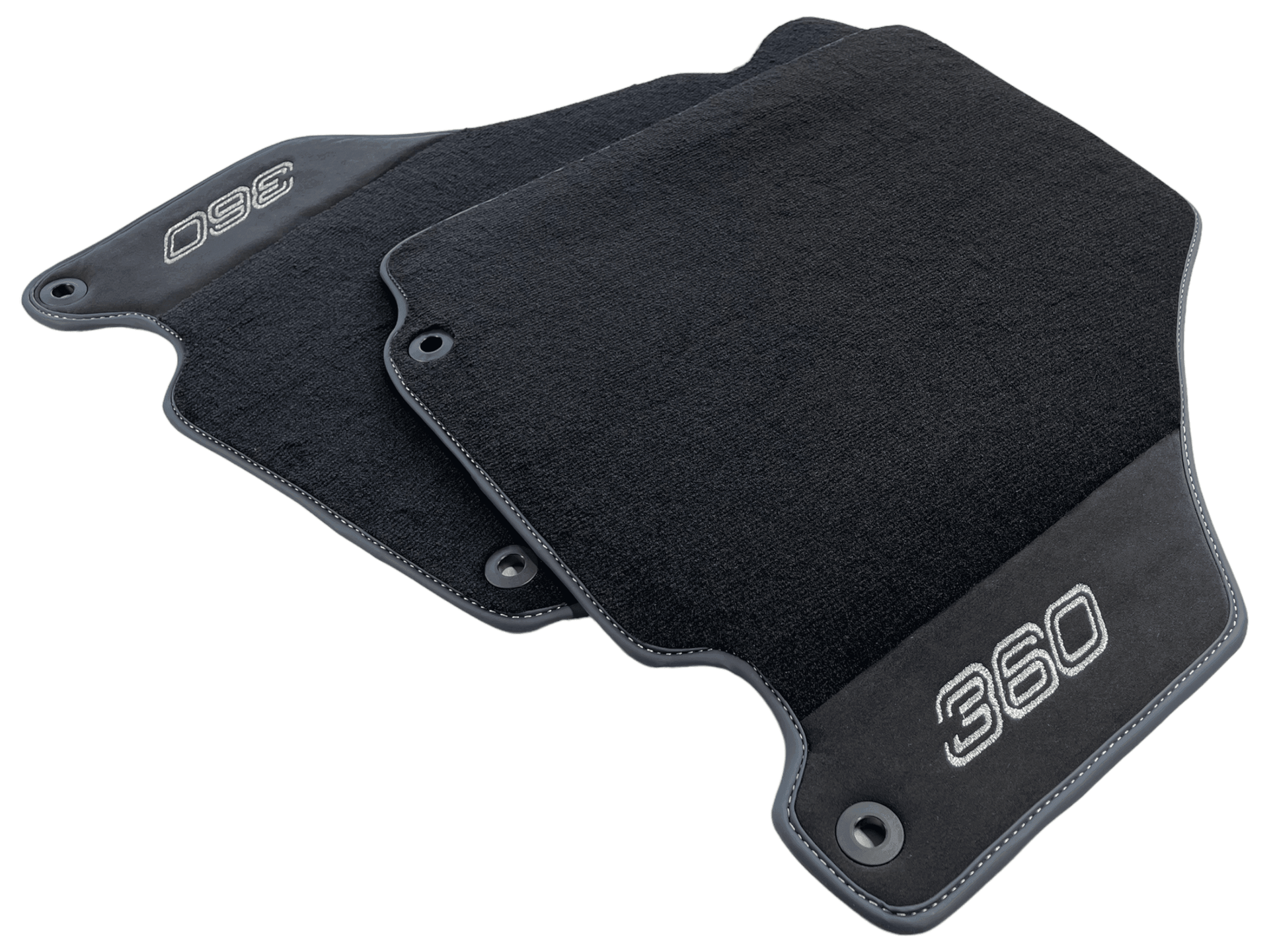 Floor Mats For Ferrari 360 Modena 1999-2005 Black With Alcantara - AutoWin