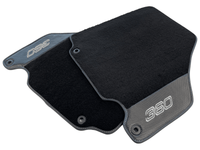 Floor Mats For Ferrari 360 Modena 1999-2005 Black With Carbon Fiber Leather - AutoWin