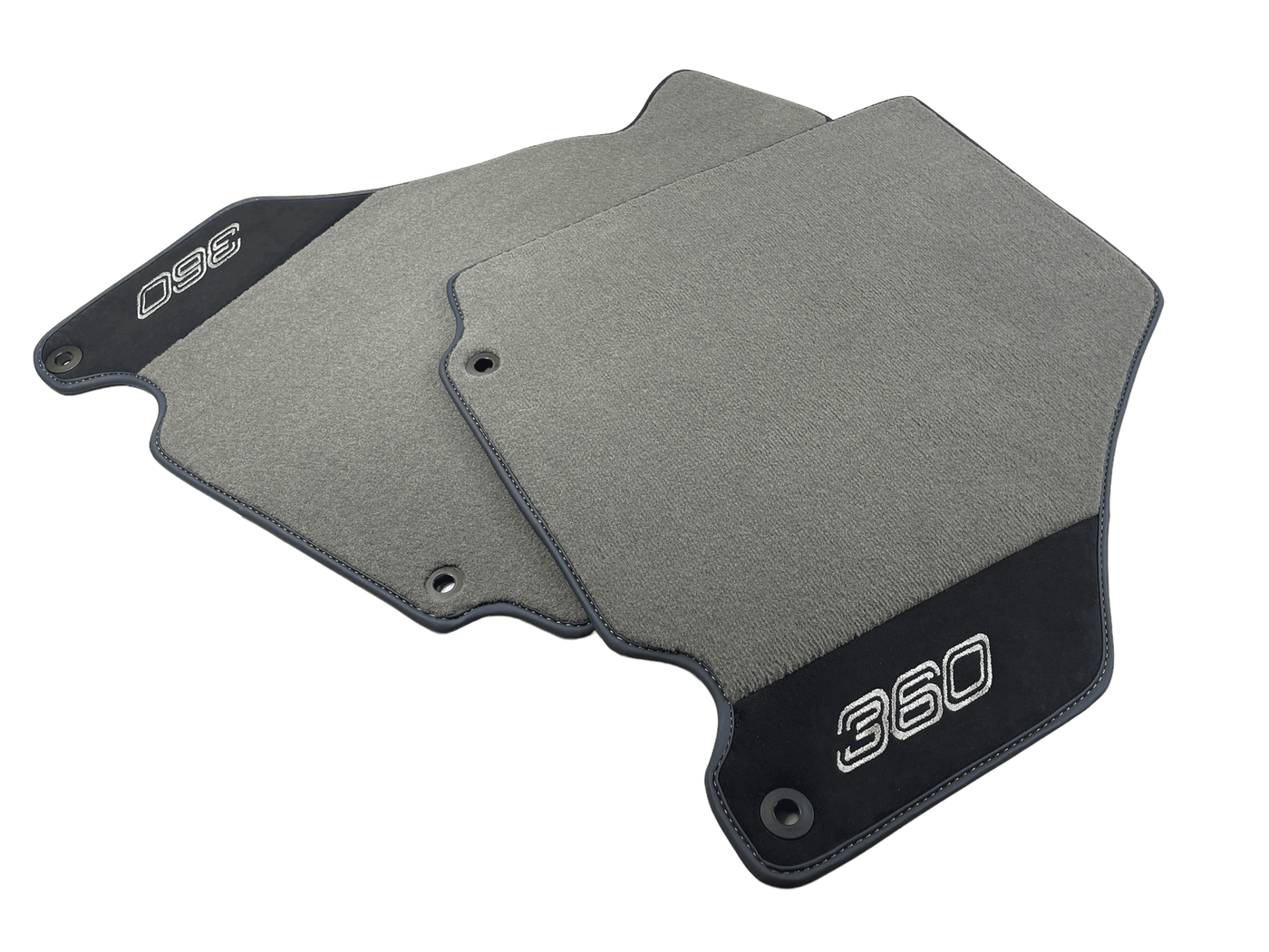 Floor Mats For Ferrari 360 Modena 1999-2005 Gray With Alcantara Leather - AutoWin