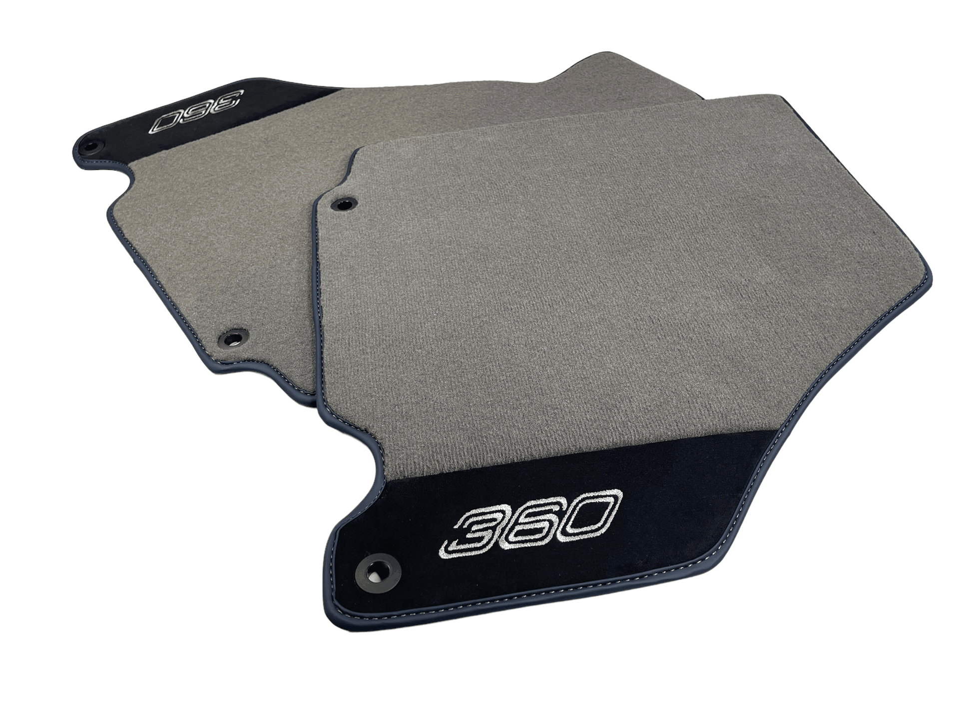 Floor Mats For Ferrari 360 Modena 1999-2005 Gray With Alcantara Leather - AutoWin