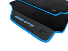 Floor Mats For Ferrari 488 GTB 2015-2022 Alcantara Leather Light Blue Trim - AutoWin