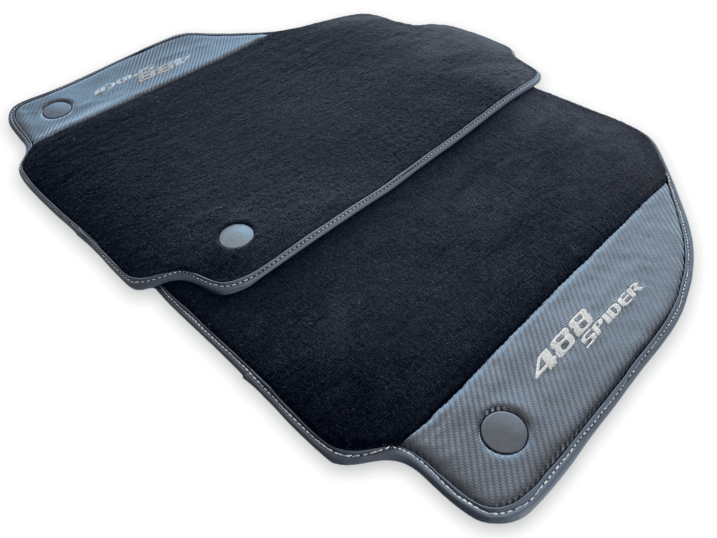 Floor Mats For Ferrari 488 Spider 2015-2022 Carbon Fiber AutoWin Brand IT Edition - AutoWin