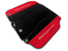 Floor Mats For Ferrari 812 Superfast Red Aclantara And Black Carpet - AutoWin