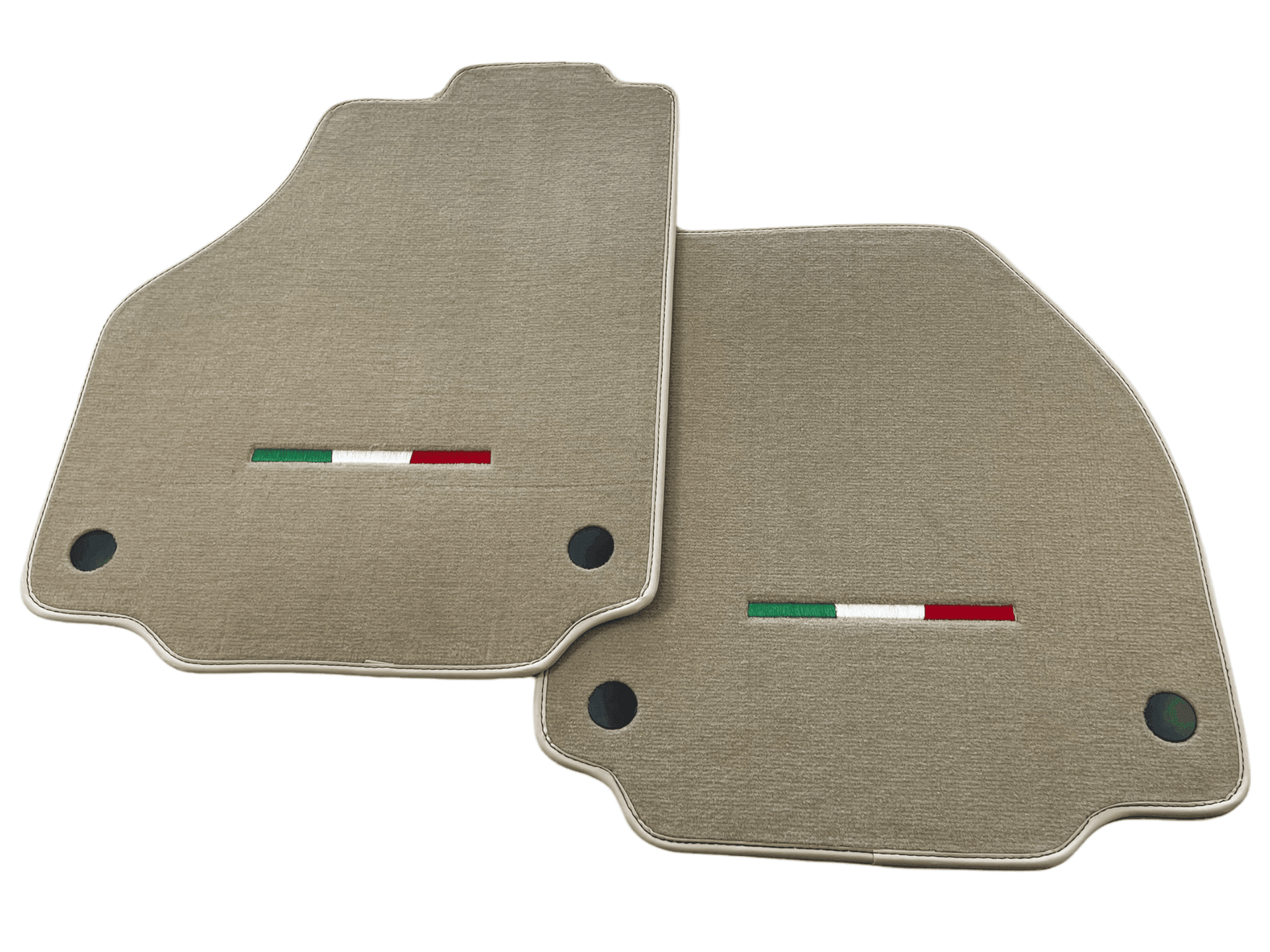 Floor Mats For Ferrari F8 Tributo (2019-2023) Beige Italian Edition - AutoWin