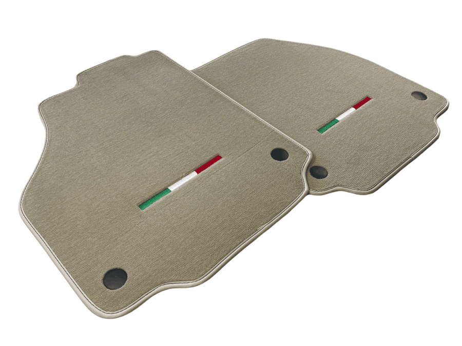 Floor Mats For Ferrari F8 Tributo (2019-2023) Beige Italian Edition - AutoWin