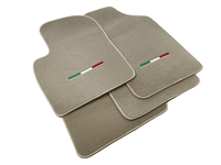 Italian Edition Beige Floor Mats for Fiat 500X (2018-2024) Convertible - AutoWin
