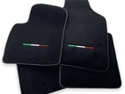 Italian Edition Black Floor Mats for Fiat 500X (2018-2024) Convertible - AutoWin