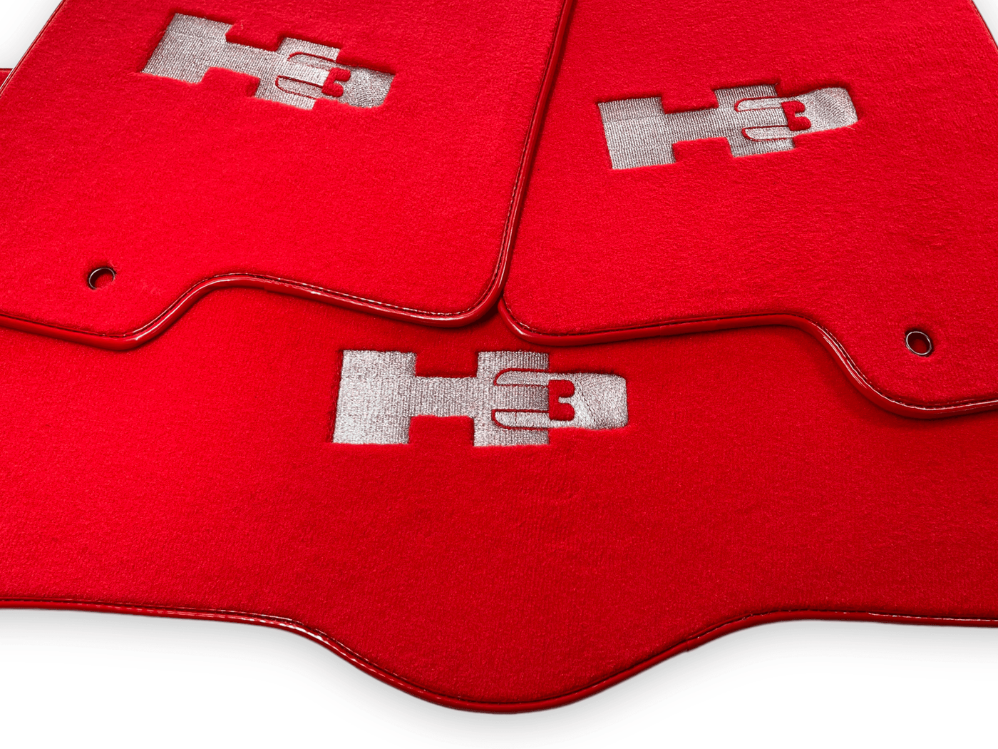 Floor Mats For Hummer H3 2005-2010 Tailored Red Color Carpets - AutoWin