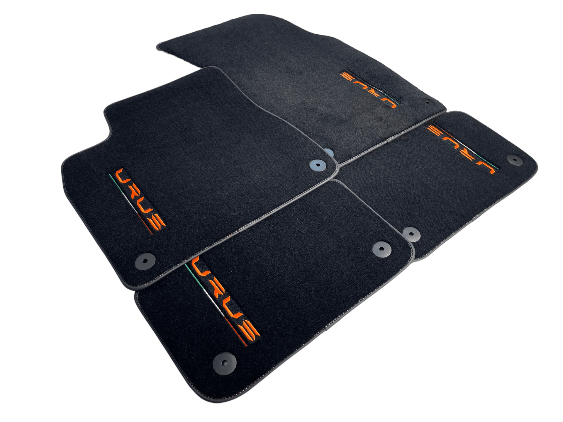 Floor Mats For Lamborghini Urus Black Tailored Orange Edition - AutoWin