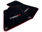 Floor Mats For McLaren 720S Black Tailored With Red Trim - AutoWin