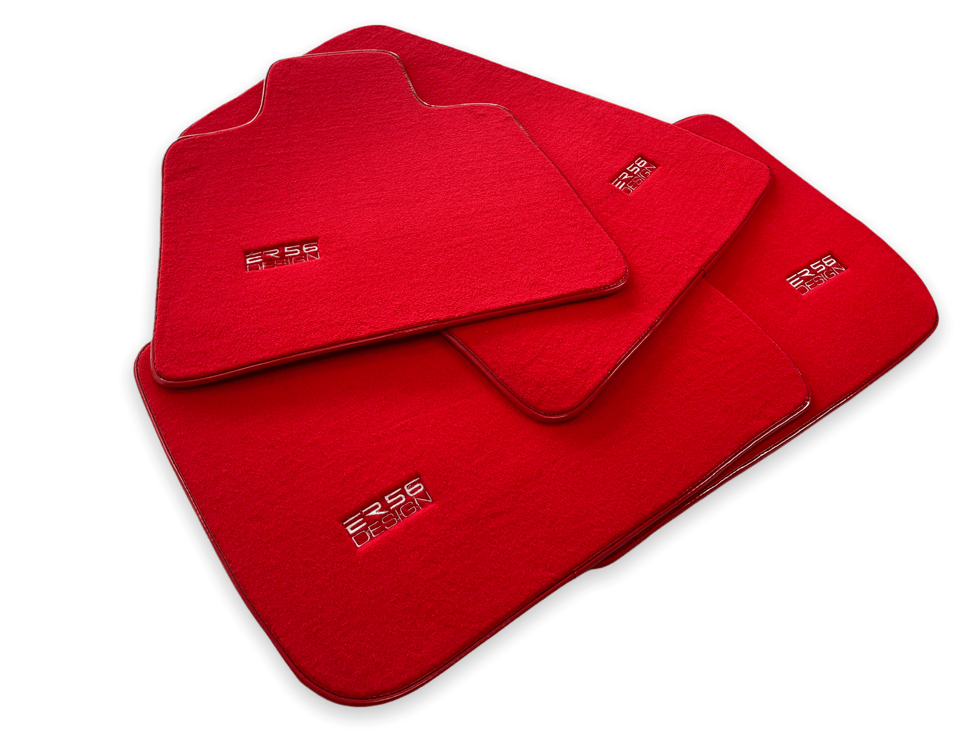 Floor Mats For Rolls Royce Dawn Rr6 2016-2023 Red Er56 Design - AutoWin