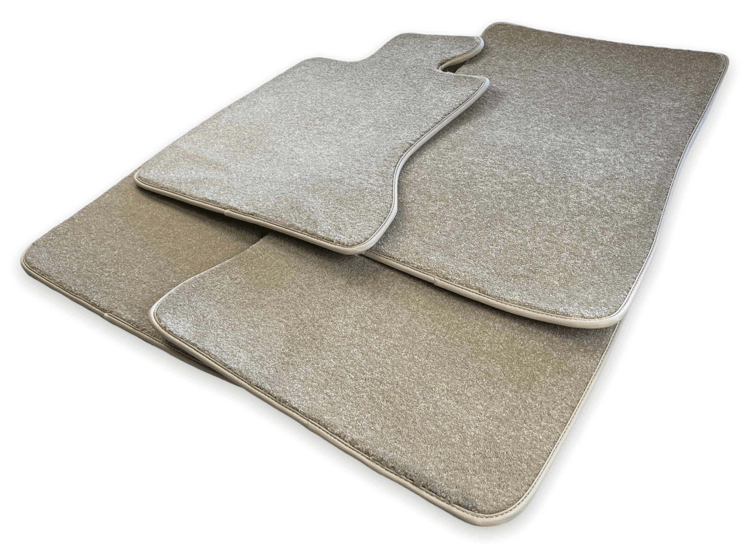 Floor Mats For Rolls Royce Ghost Series II (2021-2024) Beige Luxury Quality - AutoWin