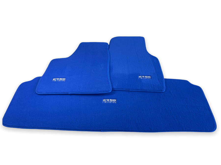 Floor Mats For Tesla Model 3 Blue Tailored Carpets ER56 Design - AutoWin