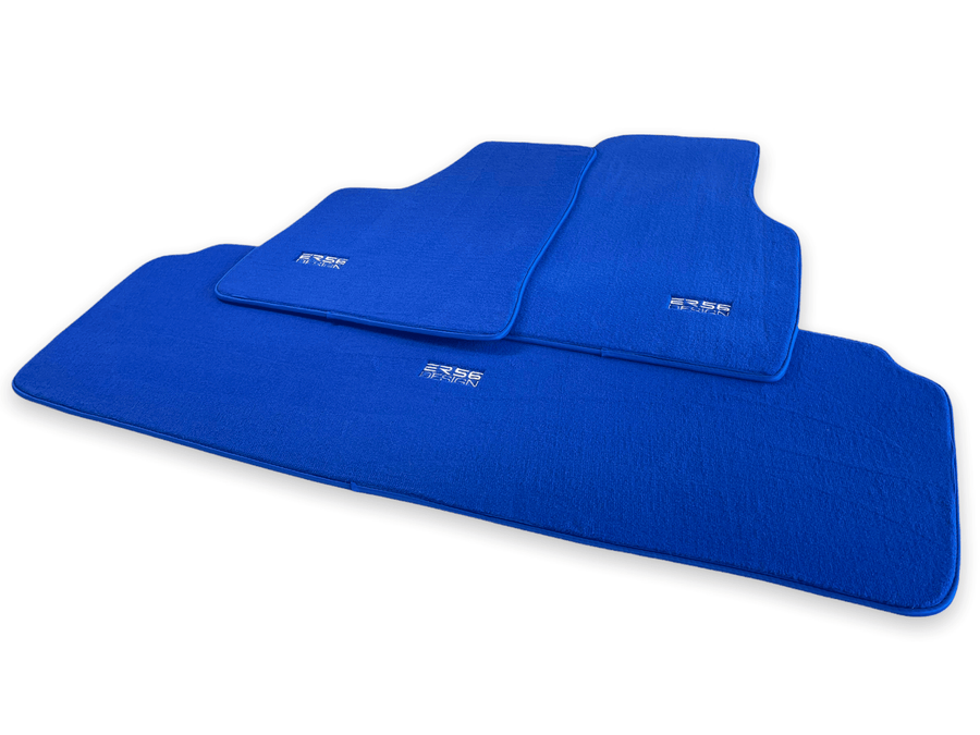 Floor Mats For Tesla Model S Blue Tailored Carpets ER56 Design - AutoWin
