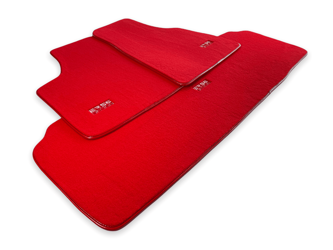 Floor Mats For Tesla Model Y Red Tailored Carpets ER56 Design - AutoWin