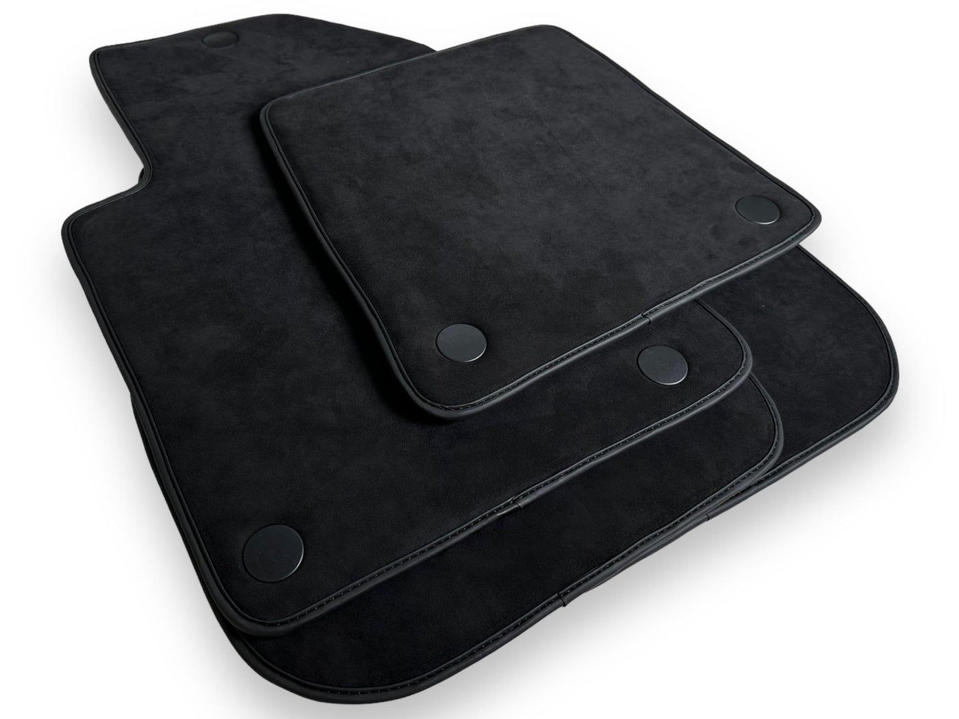 Genuine Alcantara Floor Mats for Ferrari 599 Coupe 2006-2012 Black ER56 Design - AutoWin