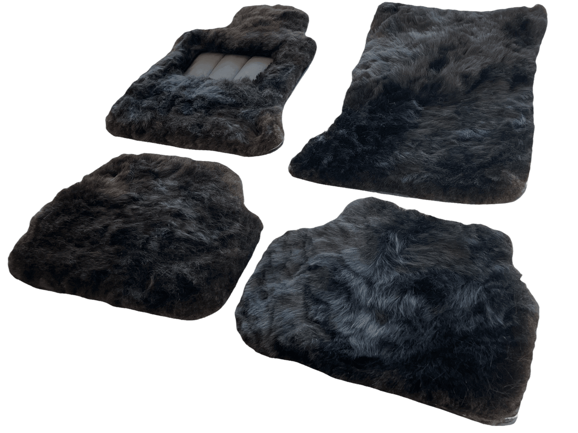 Genuine Sheepskin Floor Mats Rolls Royce Wraith 2013–2023 Er56 Design - AutoWin
