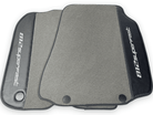 Gray Floor Mats For Ferrari 812 Superfast With Carbon Fiber Leather - AutoWin