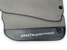 Gray Floor Mats For Ferrari 812 Superfast With Carbon Fiber Leather - AutoWin