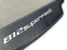 Gray Floor Mats For Ferrari 812 Superfast With Carbon Fiber Leather - AutoWin