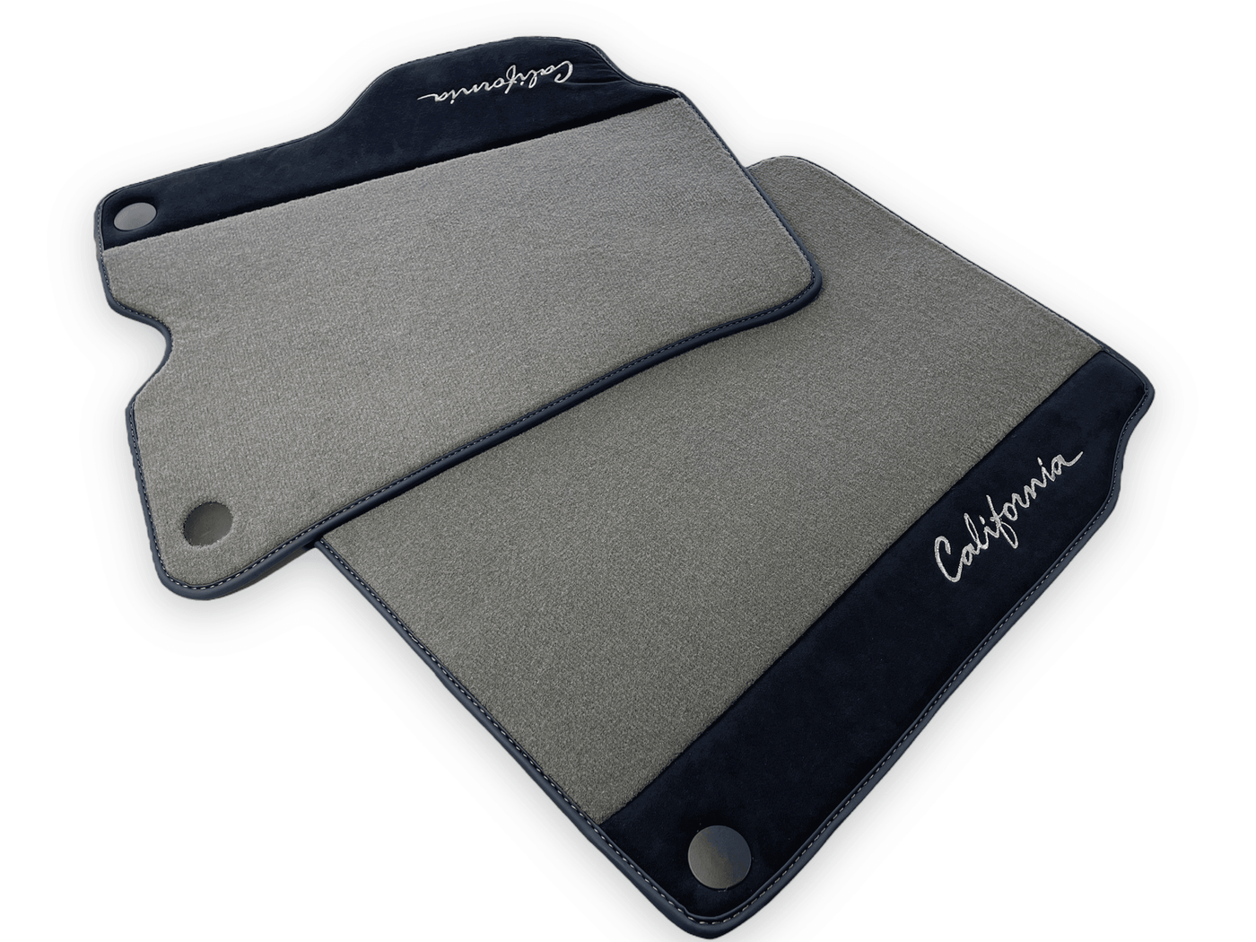 Gray Floor Mats For Ferrari California 2008-2014 With Alcantara - AutoWin