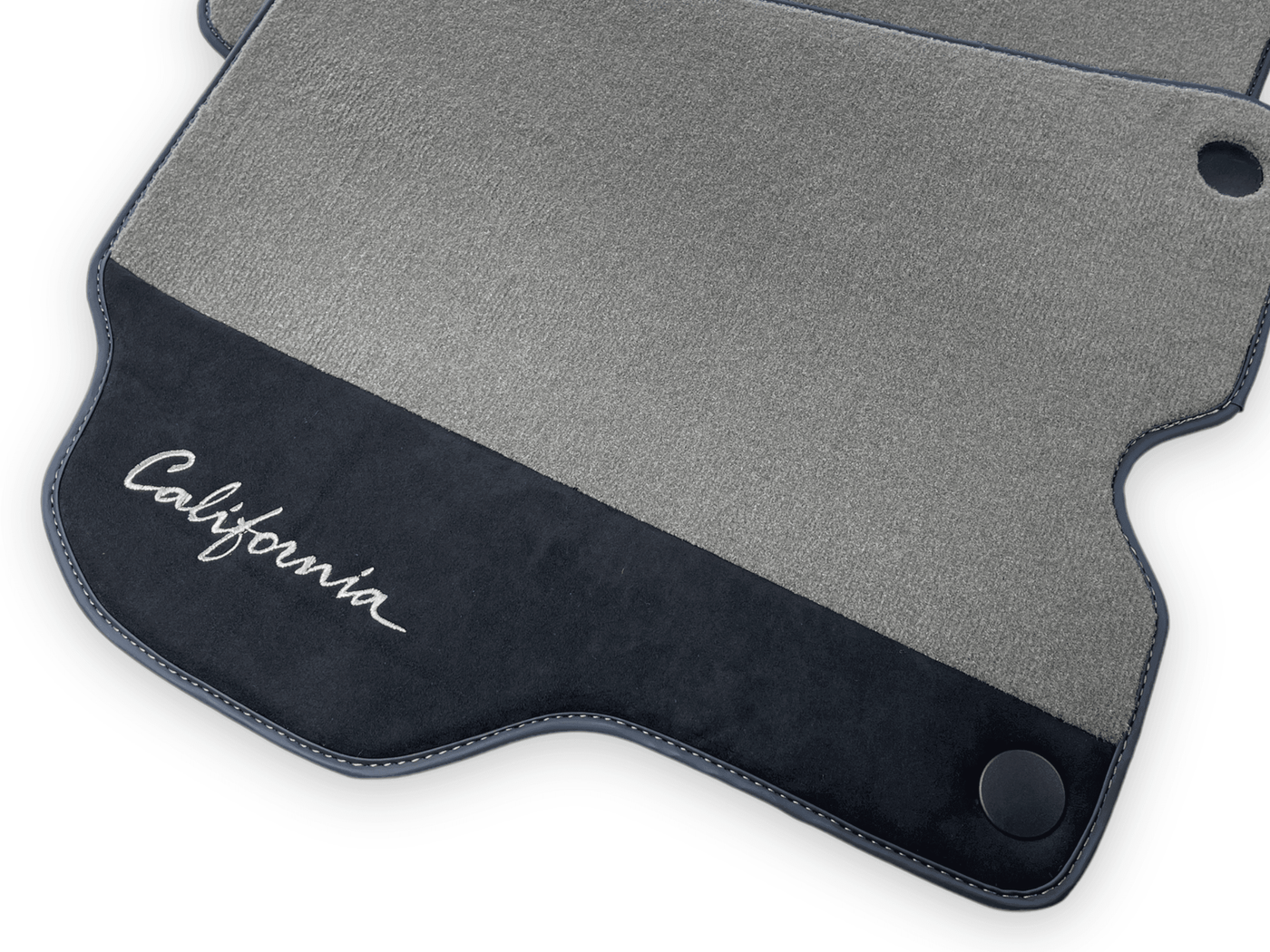 Gray Floor Mats For Ferrari California 2008-2014 With Alcantara - AutoWin