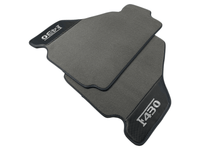 Gray Floor Mats For Ferrari F430 2004-2009 With Carbon Fiber Leather - AutoWin