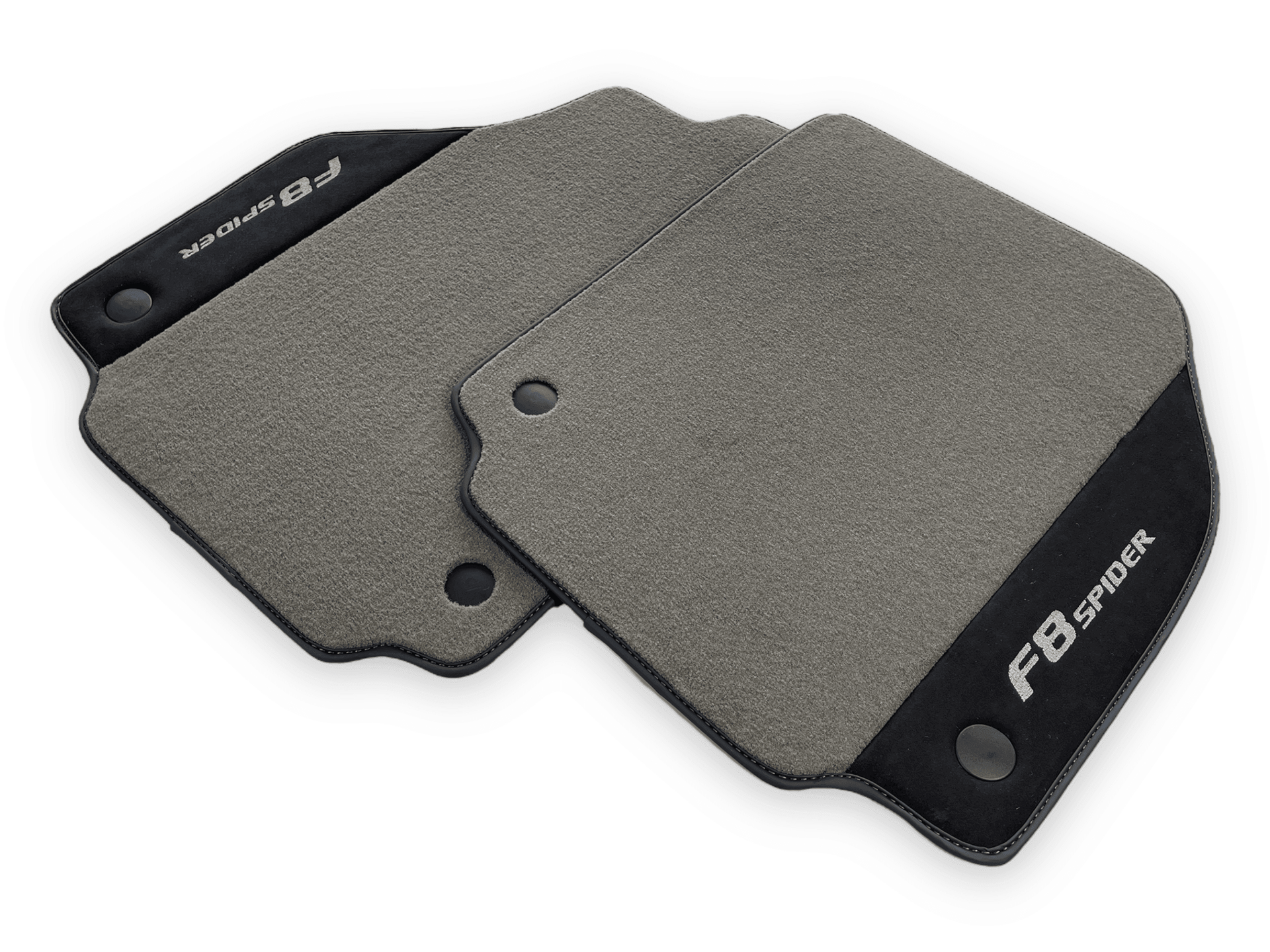 Gray Floor Mats For Ferrari F8 Spider 2019-2022 With Alcantara Leather - AutoWin
