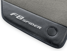 Gray Floor Mats For Ferrari F8 Spider 2019-2022 With Carbon Fiber Leather - AutoWin