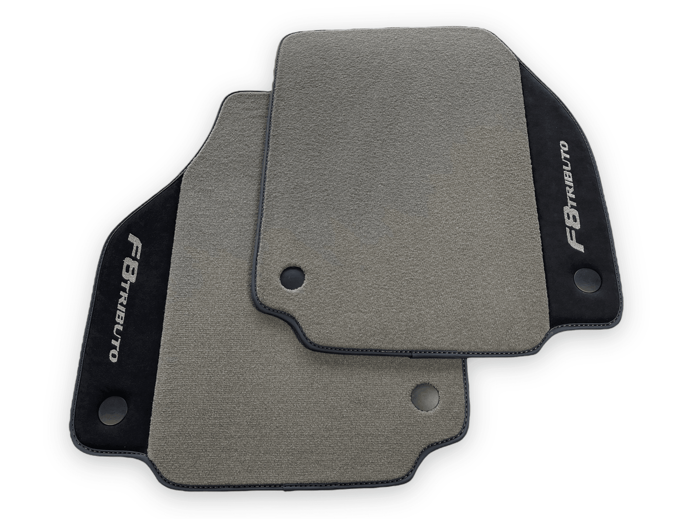 Gray Floor Mats For Ferrari F8 Tributo 2019-2022 With Alcantara Leather - AutoWin