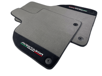 Gray Floor Mats for Lamborghini Aventador With Alcantara Leather - AutoWin
