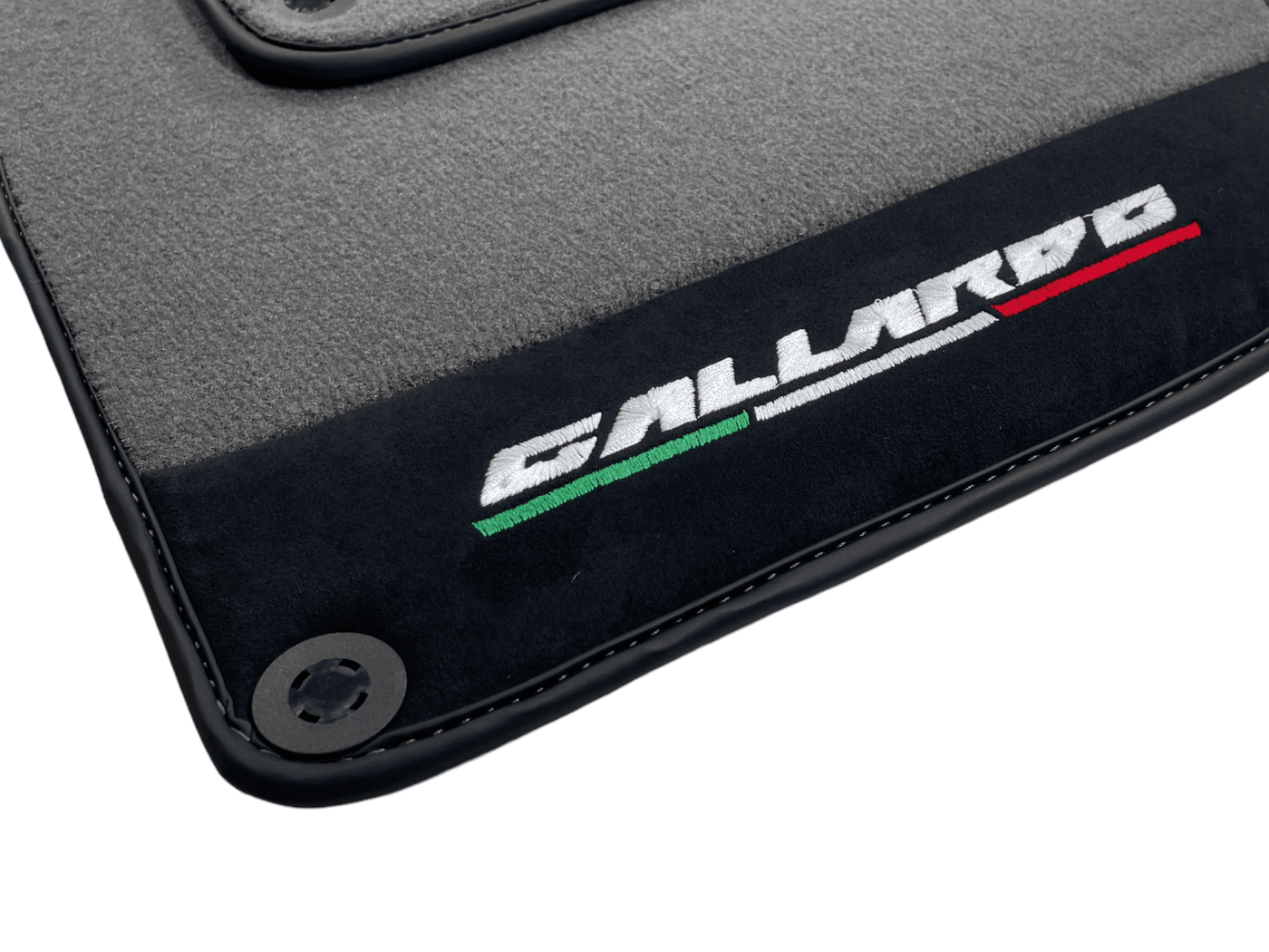 Gray Floor Mats for Lamborghini Gallardo With Alcantara Leather - AutoWin