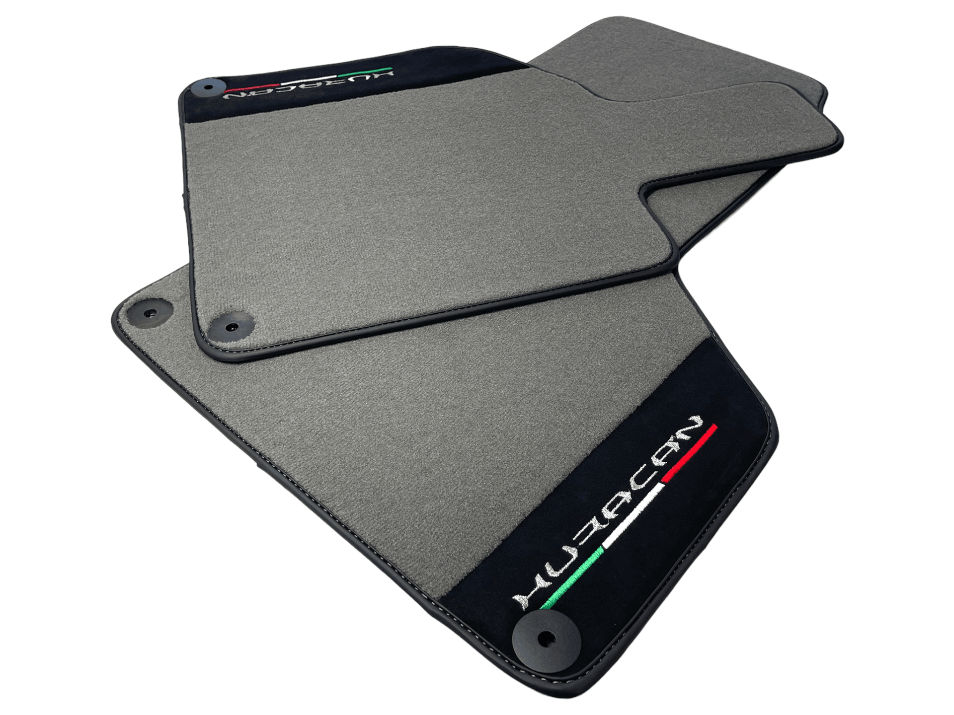 Gray Floor Mats for Lamborghini Huracan With Alcantara Leather - AutoWin