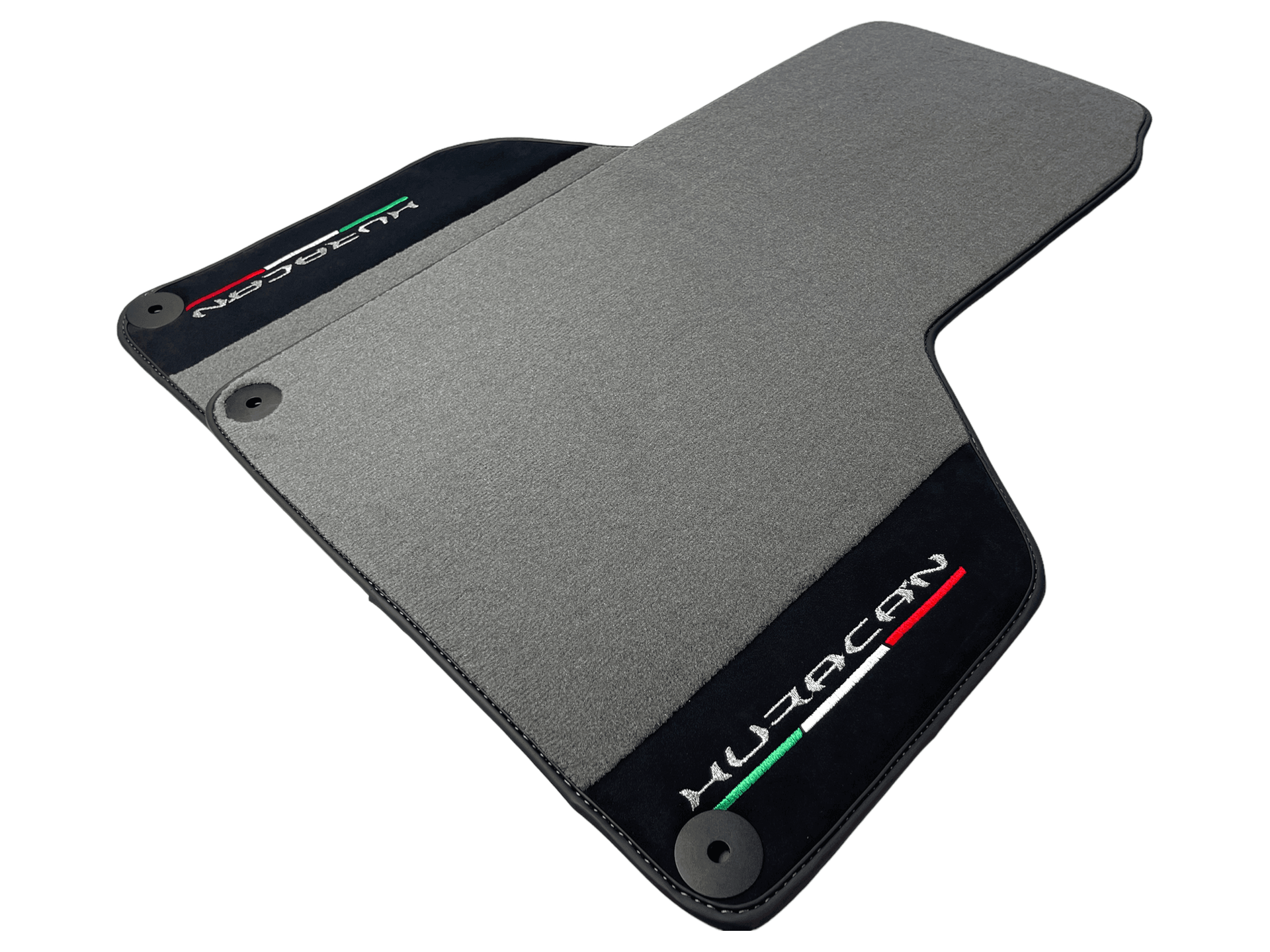 Gray Floor Mats for Lamborghini Huracan With Alcantara Leather - AutoWin