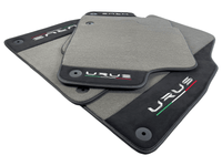 Gray Floor Mats For Lamborghini Urus With Alcantara Leather - AutoWin