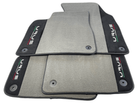 Gray Floor Mats For Lamborghini Urus With Alcantara Leather - AutoWin