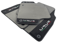Gray Floor Mats For Lamborghini Urus With Alcantara Leather - AutoWin