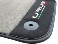 Gray Floor Mats For Lamborghini Urus With Alcantara Leather - AutoWin