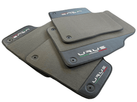 Gray Floor Mats For Lamborghini Urus With Carbon Leather - AutoWin